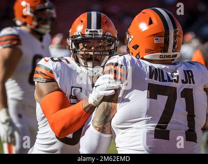 January 1, 2023 : Cleveland Browns defensive end Myles Garrett (95) in  action before the game against the Washington Commanders in Landover, MD.  Photographer: Cory Royster (Credit Image: Â© Cory Royster/Cal Sport