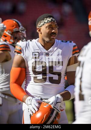 January 1, 2023 : Washington Commanders defensive end Chase Young (99) in  action during the game against the Cleveland Browns in Landover, MD.  Photographer: Cory Royster (Credit Image: Â© Cory Royster/Cal Sport