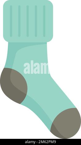 Collection sock icon flat vector. Cute pair. High sock isolated Stock Vector