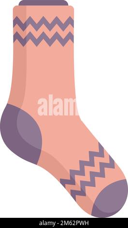 High sock icon flat vector. Sport collection. Fashion sock isolated Stock Vector