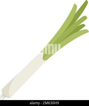 Chive garlic icon flat vector. Chinese onion. Fresh herb isolated Stock Vector