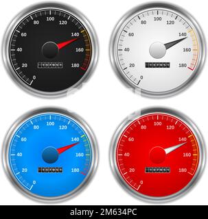 Speedometers, vector eps10 illustration Stock Vector