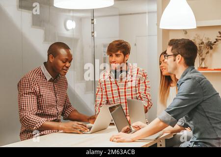 Multiethnic young designers working at the Office Stock Photo