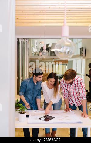 Architects and engineers working at the Office Stock Photo