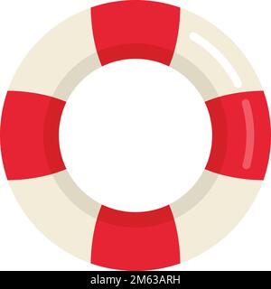 Lifebuoy icon flat vector. Ring buoy. Safety float isolated Stock Vector