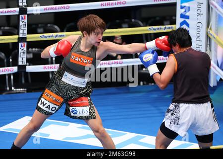 Satsuki Ito (JPN),  DECEMBER 31, 2022 - Boxing :  Women's 8R super fly weight bout  at Ota City General Gymnasium in Tokyo, Japan.  (Photo by Naoki Morita/AFLO SPORT) Stock Photo