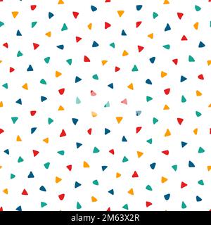 Baby seamless pattern. Repeating childish background. Hand draw irregular design for prints. Repeated triangle. Hands drawing backdrop. Repeat texture Stock Vector