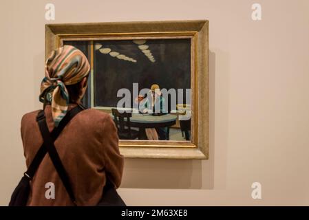 Automat, 1927, Edward Hopper's New York exhibition, 2022, Whitney Museum of American Art, New York City, USA Stock Photo