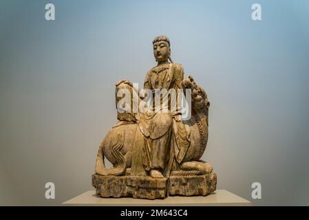 Bodhisattva, Ming dynasty, 16th century, Ancient Chinese Art galleries, Metropolitan Museum of Art, New York City, USA Stock Photo