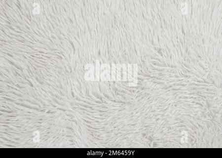 Synthetic Fur White Texture For The Background Stock Photo