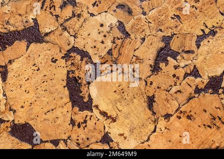 Texture of decoration material cork closeup, natural backgound Stock Photo