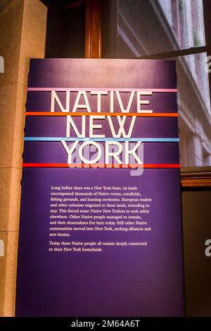 Who is a Native New Yorker?, National Museum of the American Indian, located in the historic Alexander Hamilton US Custom House, New York City, USA Stock Photo