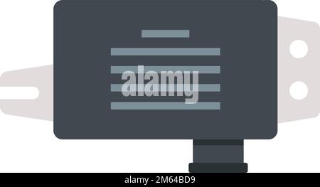 Voltage regulator icon flat vector. Electric stabilizer. Power ...
