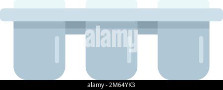 Fridge ice cube tray icon flat vector. Form container. Kitchen form isolated Stock Vector