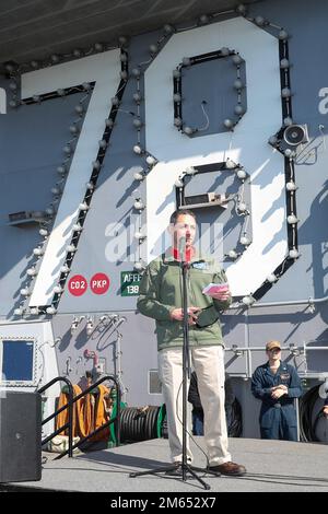 Kyle Gladding Riverside Capt. Paul Lanzilotta, USS Gerald R. Ford's (CVN 78) commanding officer ...