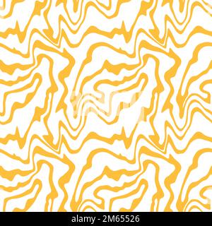 Smooth groovy zigzad seamless pattern. Abstract wavy striped texture. Decorative electric inspired design with distortion effect. Swirls twist chaotic Stock Vector