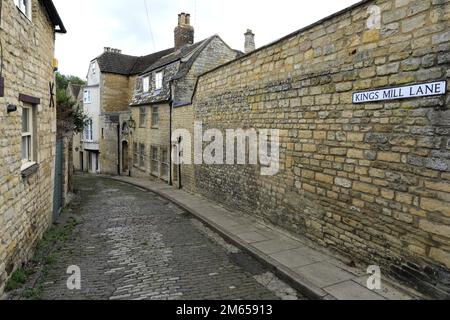 Georgian Architecture along Kings Mill Lane, market town of Stamford, Lincolnshire, England, UK Stock Photo