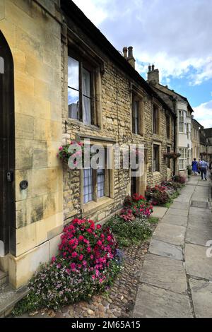 Georgian Architecture along Barn Hill, market town of Stamford, Lincolnshire, England, UK Stock Photo