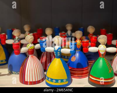 Souvenirs in a local shop in Skansen , the Swedish museum. Stock Photo