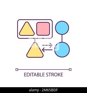 Change management RGB color icon Stock Vector