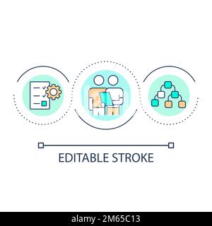 Structurization of business data loop concept icon Stock Vector