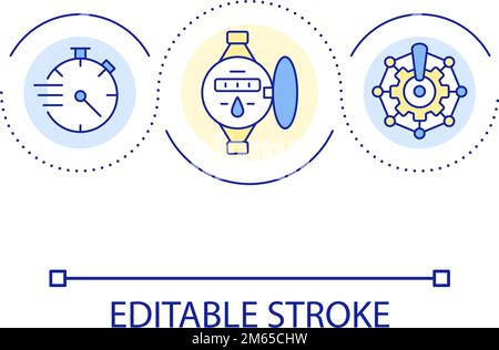 Utility meter loop concept icon Stock Vector
