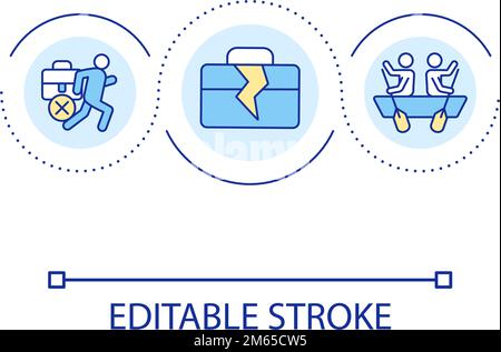 Employment problem loop concept icon Stock Vector