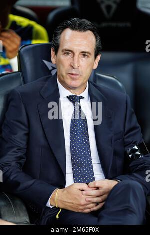 Villarreal CF manager Unai Emery during the La Liga match between Cadiz ...