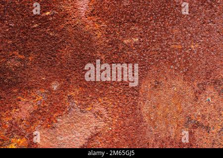 Texture of rusty iron. Background and texture of rusty on iron with vintage color and vintage style. Texture of rusty with drip on steel wall backgrou Stock Photo