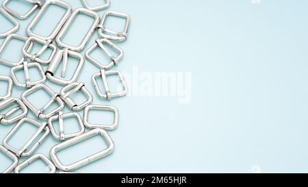 Sewing Accessories And Fabric On A White Background. Sewing Threads,  Needles, Pins, Fabric, Buttons And Sewing Centimeter. Top View, Flat Lay.  Stock Photo, Picture and Royalty Free Image. Image 153187654.