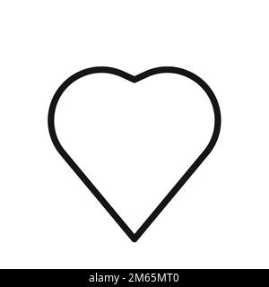 Love line icon isolated on white background. Black flat thin icon on modern outline style. Linear symbol and editable stroke. Simple and pixel perfect Stock Vector
