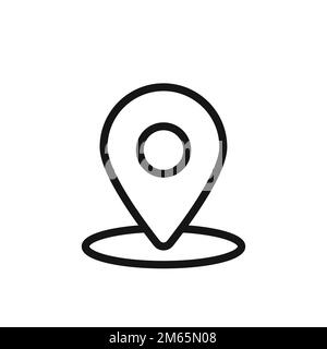 Placeholder line icon isolated on white background. Black flat thin icon on modern outline style. Linear symbol and editable stroke. Simple and pixel Stock Vector