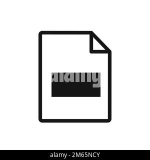 File line icon isolated on white background. Black flat thin icon on modern outline style. Linear symbol and editable stroke. Simple and pixel perfect Stock Vector