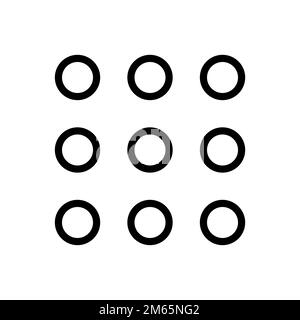 Apps icon line isolated on white background. Black flat thin icon on modern outline style. Linear symbol and editable stroke. Simple and pixel perfect Stock Vector