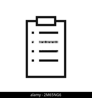 Tasks line icon isolated on white background. Black flat thin icon on modern outline style. Linear symbol and editable stroke. Simple and pixel perfec Stock Vector
