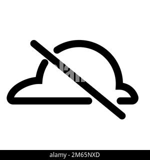 Cloud offline icon line isolated on white background. Black flat thin icon on modern outline style. Linear symbol and editable stroke. Simple and pixe Stock Vector