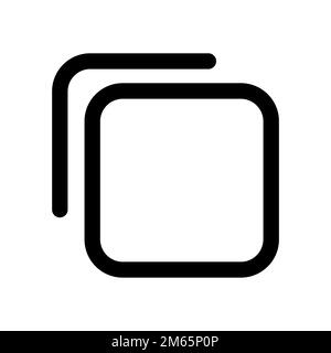 Copy icon line isolated on white background. Black flat thin icon on modern outline style. Linear symbol and editable stroke. Simple and pixel perfect Stock Vector