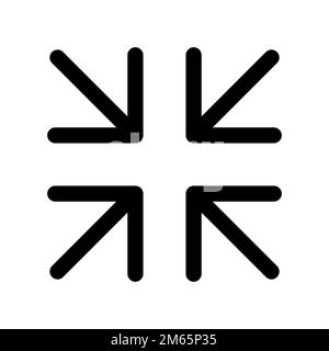 Zoom out icon line isolated on white background. Black flat thin icon on modern outline style. Linear symbol and editable stroke. Simple and pixel per Stock Vector