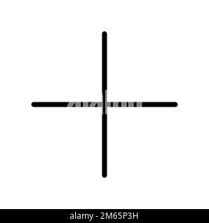 Add line icon isolated on white background. Black flat thin icon on modern outline style. Linear symbol and editable stroke. Simple and pixel perfect Stock Vector