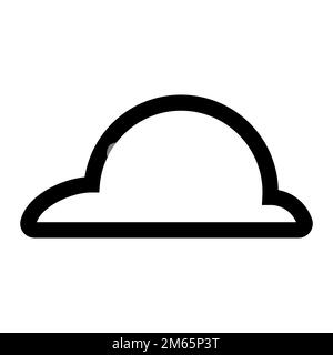 Cloudy icon line isolated on white background. Black flat thin icon on modern outline style. Linear symbol and editable stroke. Simple and pixel perfe Stock Vector