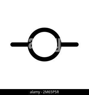 Git merge icon line isolated on white background. Black flat thin icon ...