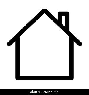 Home icon line isolated on white background. Black flat thin icon on modern outline style. Linear symbol and editable stroke. Simple and pixel perfect Stock Vector