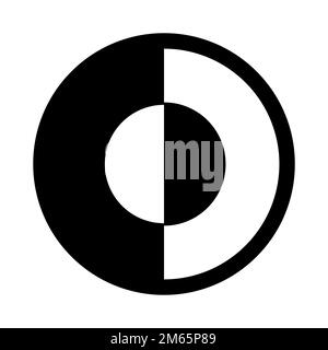 Invert mode icon line isolated on white background. Black flat thin icon on modern outline style. Linear symbol and editable stroke. Simple and pixel Stock Vector