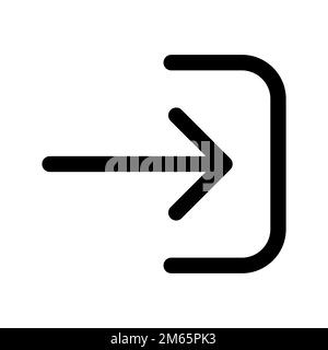 Log in icon line isolated on white background. Black flat thin icon on modern outline style. Linear symbol and editable stroke. Simple and pixel perfe Stock Vector