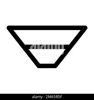 Filter icon line isolated on white background. Black flat thin icon on modern outline style. Linear symbol and editable stroke. Simple and pixel perfe Stock Vector
