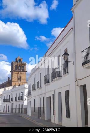 Street of Azuaga in Extemadura in a sunny day. Stock Photo