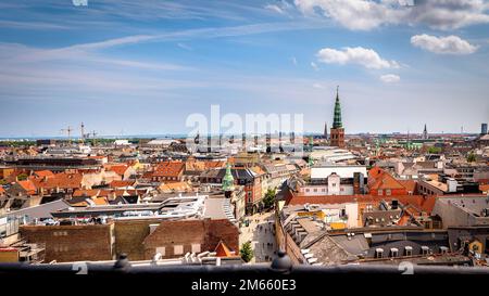 The splendid cityscape of Copenhagen, the capital city of Denmark on a bright sunny day Stock Photo