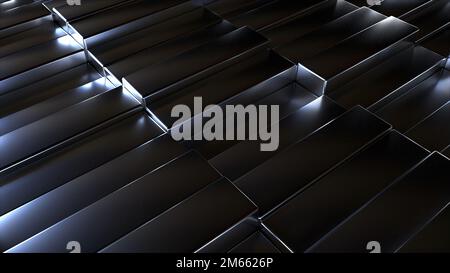 3d plates. Computer generated 3d render Stock Photo