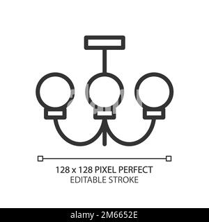 Hanging pendant lights pixel perfect RGB color icon Stock Vector Image ...