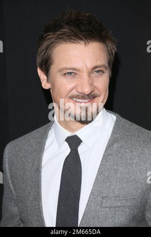 Actor Jeremy Renner attends the 'American Hustle' screening at Ziegfeld Theater on December 8, 2013 in New York City. Stock Photo